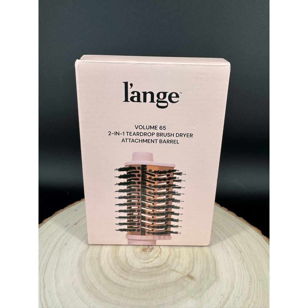 L’ange Volume 65 2-in-1 Teardrop Brush Dryer Attachment Barrel Blush NEW